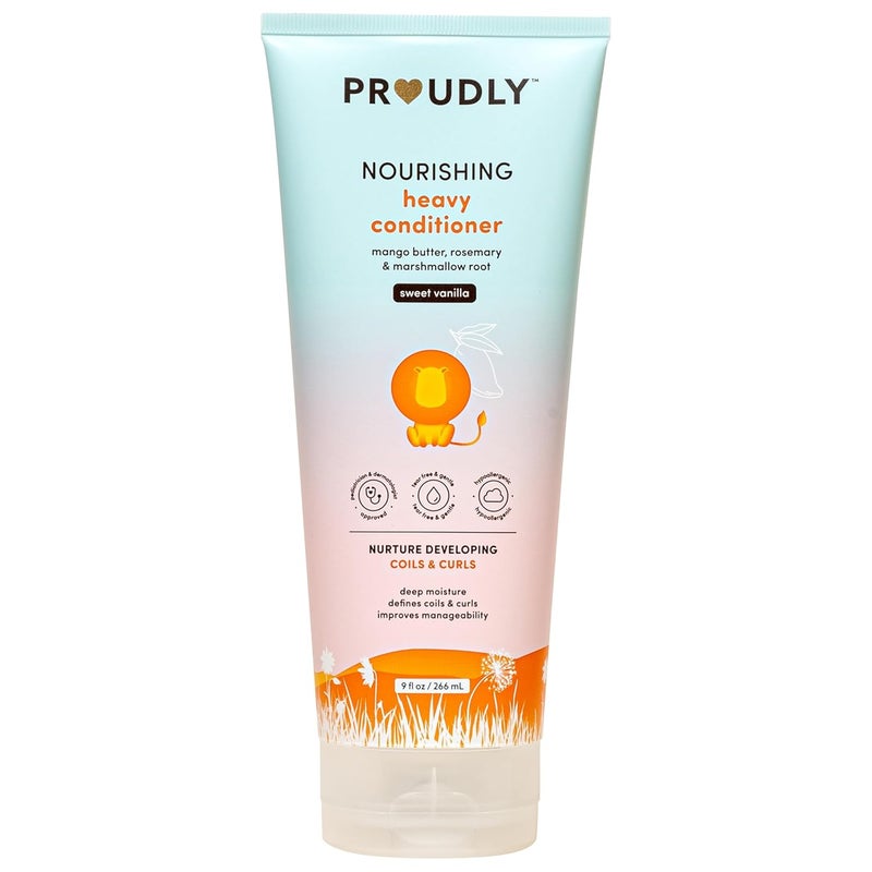 Proudly Nourishing Curly & Coily Hair Baby Conditioner by Gabrielle Union & Dwyane Wade, for Black & Brown Babies, Dry, Sensitive Skin, Sweet Vanilla, 9 oz - Image 1
